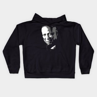 Louis Gossett Jr black and white Kids Hoodie